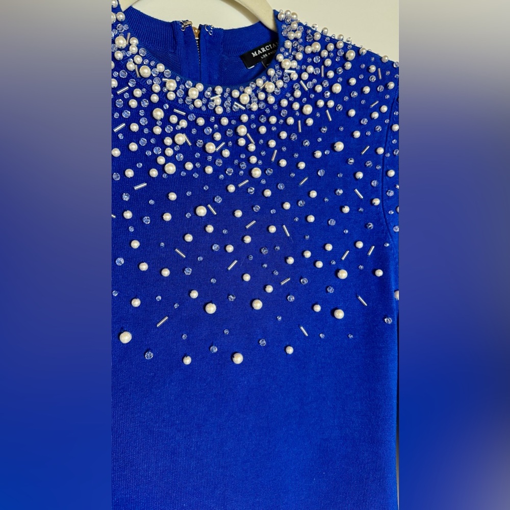 Marciano pearl diamond sweater dress blue - Picture 5 of 7